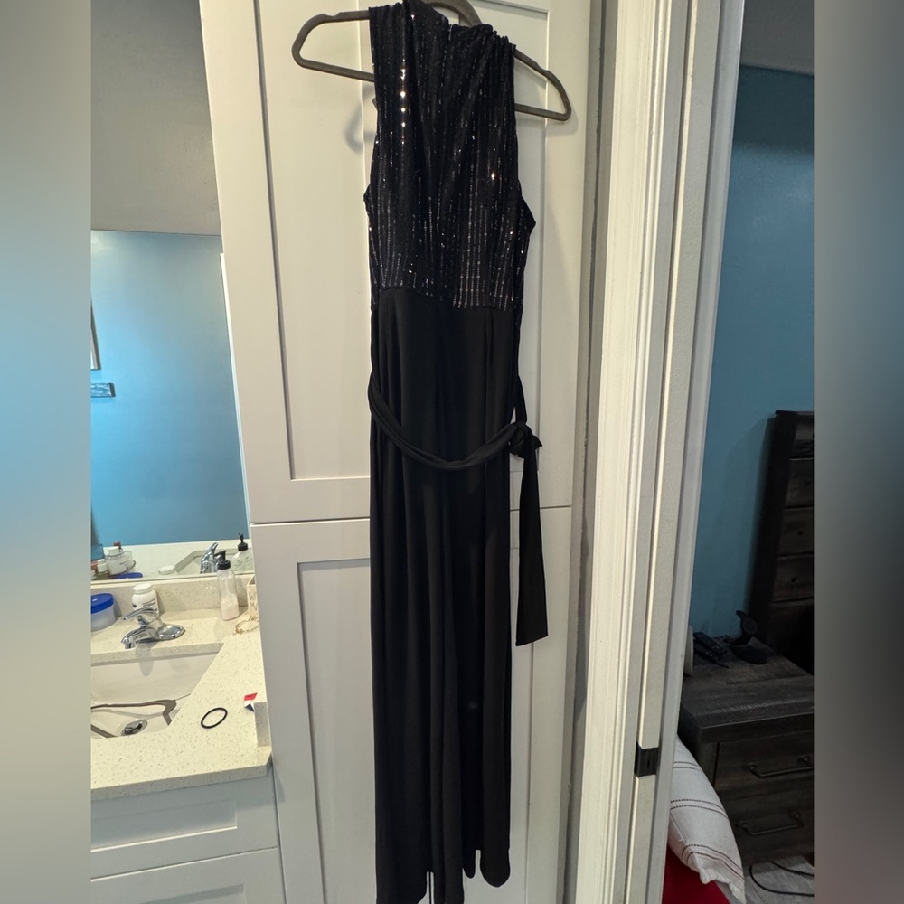 Anne Klein Black Sequin Pants romper